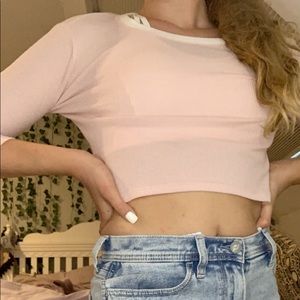 Pastel pink crop top!